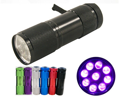 metal UV led flashlight