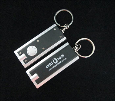 plastic led torch keychain