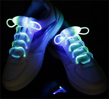 blue led shoelace