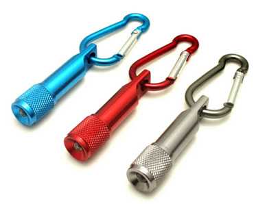 carabiner torch led keychain