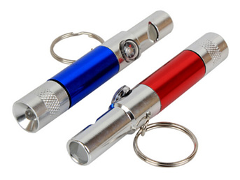 multifunction whistle compass led keychain