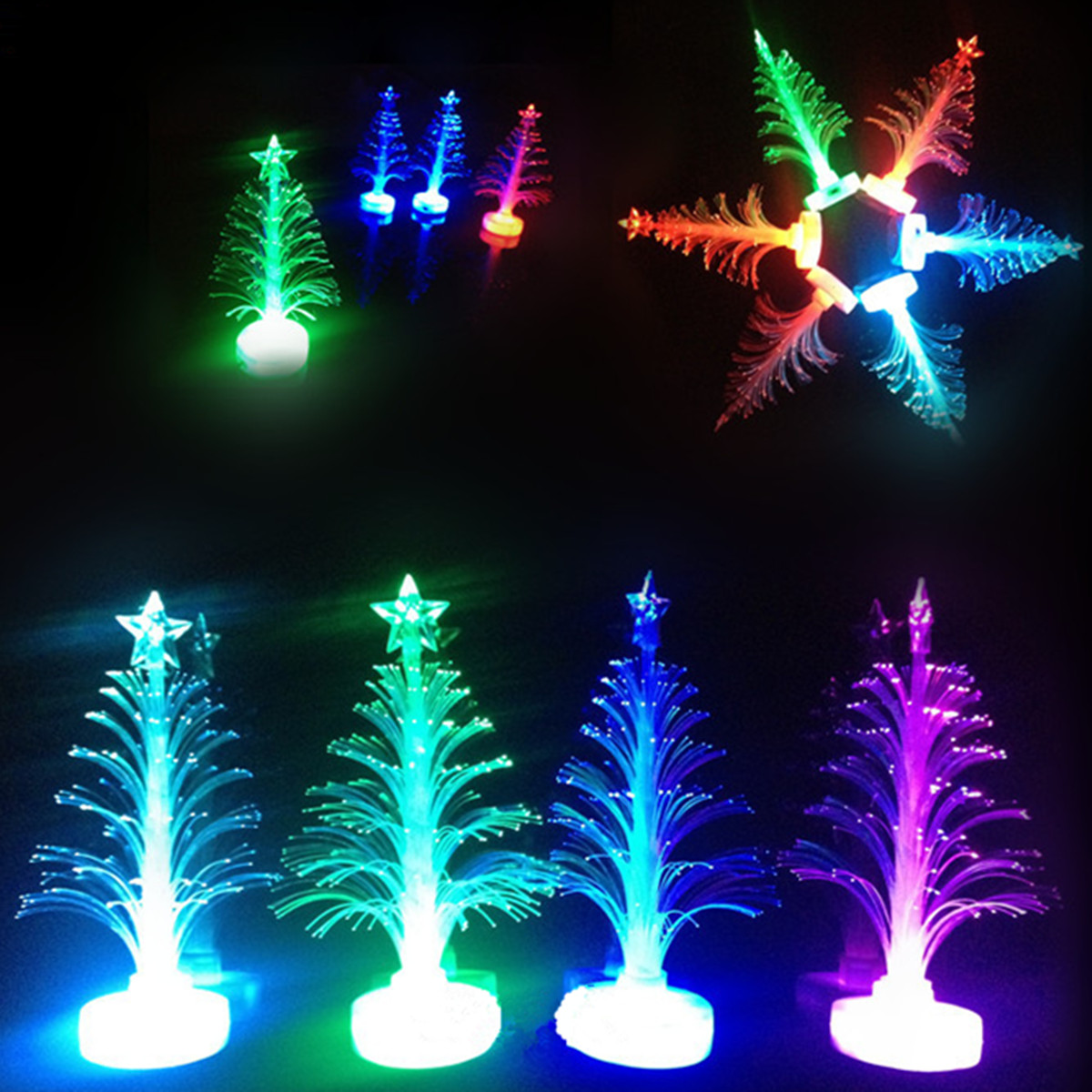 LED Colorful Fiber Optic Christmas Tree