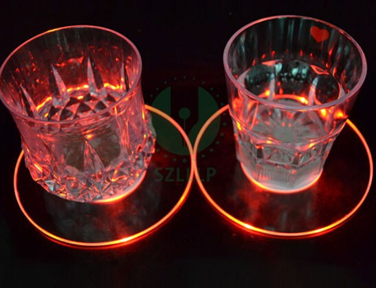 Cheerful Acrylic LED Sticker Coaster for Bar or Party