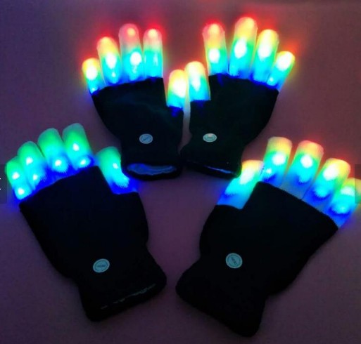 Amazon Hot Sell LED Flashing Luminous Gloves